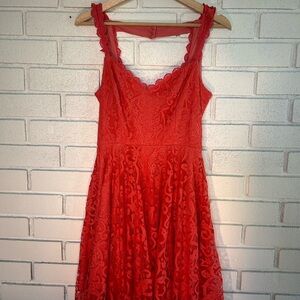 Emmelee for F.C. Red V-Neck Sleeveless Mini Sundress